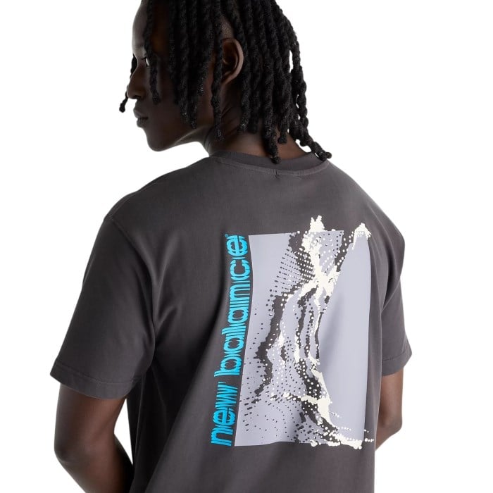 New Balance Nocturnal Run Energy Mens Performance T-Shirt - Black Cement - image 4