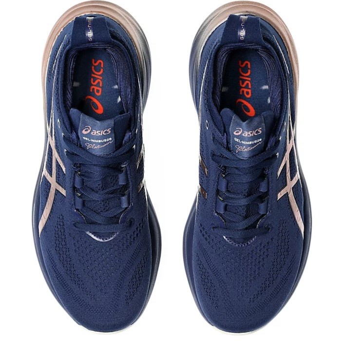 Asics Gel Nimbus 26 Platinum - Womens Running Shoes - Blue Expanse/Rose Gold
