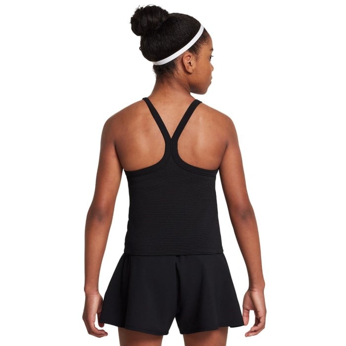 Nike Girls High Neck Tank Top - Black/White