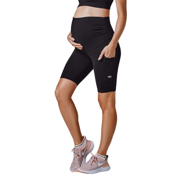 Running Bare Maternity Power Womens 9 Inch Bike Tights