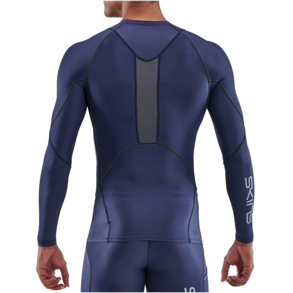 Skins Series-3 Mens Compression Long Sleeve Top - Navy