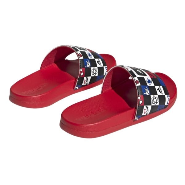 adidas Adilette Comfort Spiderman- Kids Slides - Core Black/Cloud White/Better Scarlet
