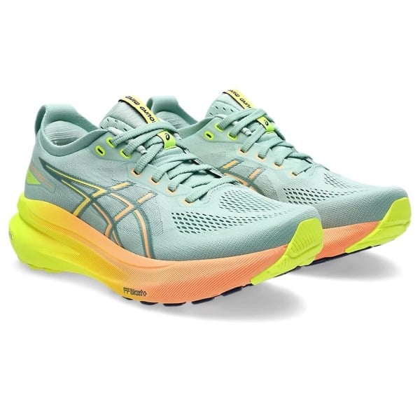 Asics Gel Kayano 31 - Womens Running Shoes - Light Celadon/Safety Yellow
