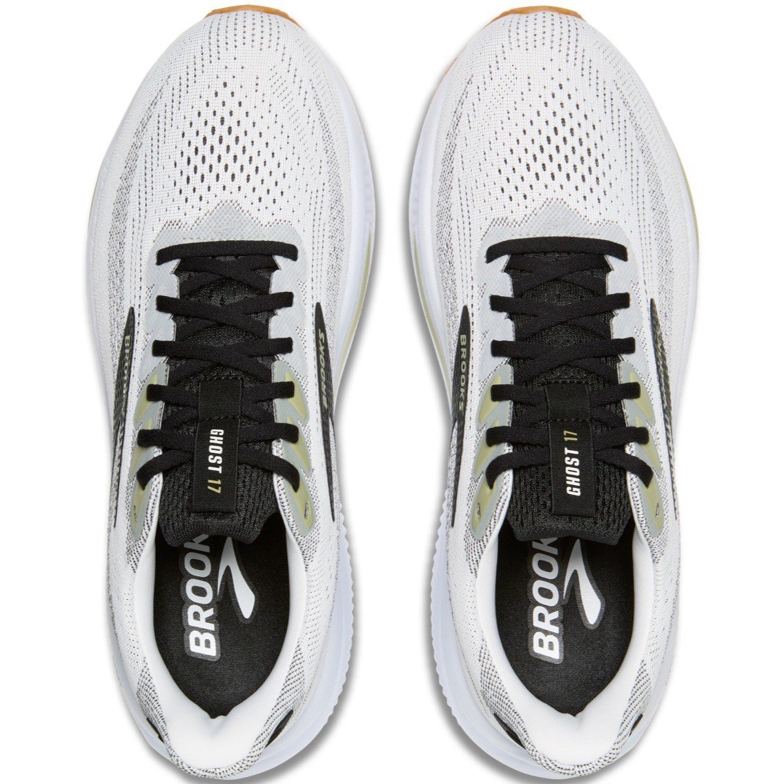 Brooks Ghost 17 - Mens Running Shoes - White/Black/Tea