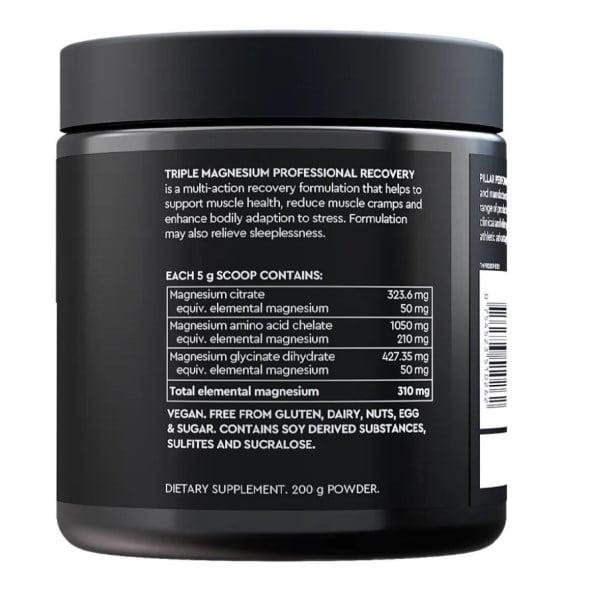 PILLAR Triple Magnesium Professional Recovery Powder - Pineapple Coconut- 200g