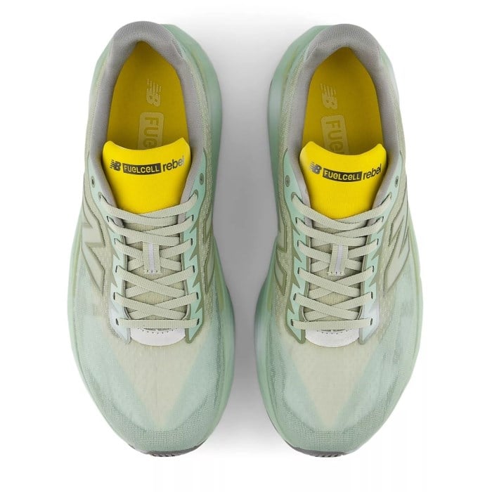 New Balance FuelCell Rebel v5 Ginkyo - Mens Running Shoes - Garter Snake/Mosaic Green/Ginger Lemon
