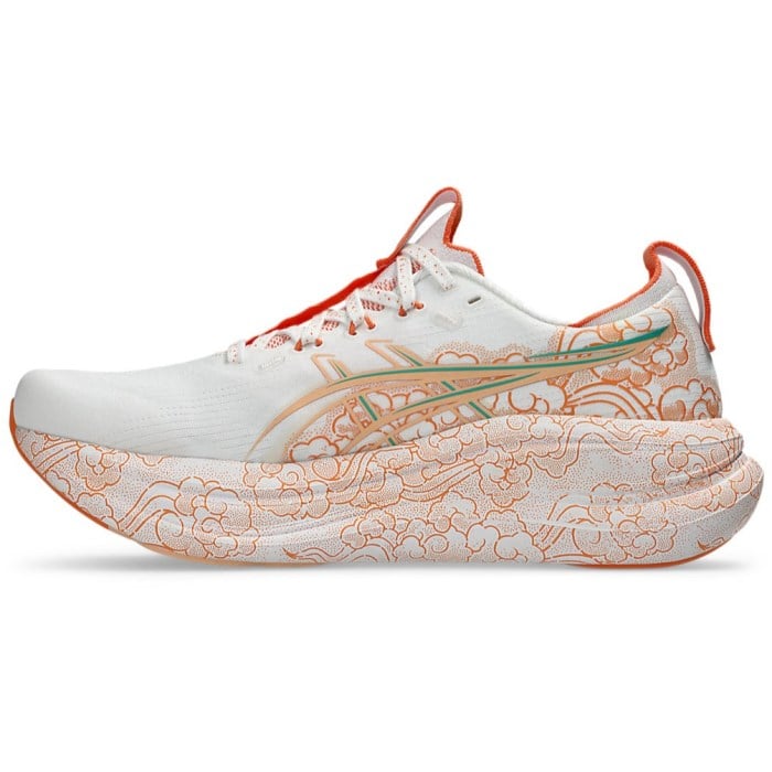 Asics Gel Nimbus 28 Tokyo Marathon - Unisex Running Shoes - White/Apricot Crush