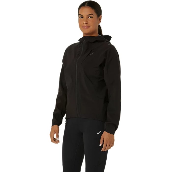 Asics MetaRun Waterproof Womens Running Jacket - Performance Black