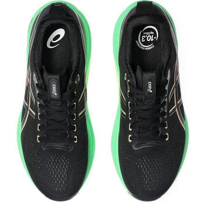Asics Gel Kayano 32 - Mens Running Shoes - Black/Vital Green