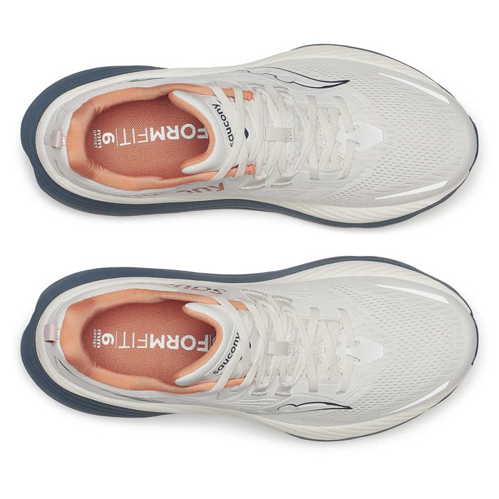 Saucony Hurricane 24 - Mens Running Shoes - Vanilla/Dusk