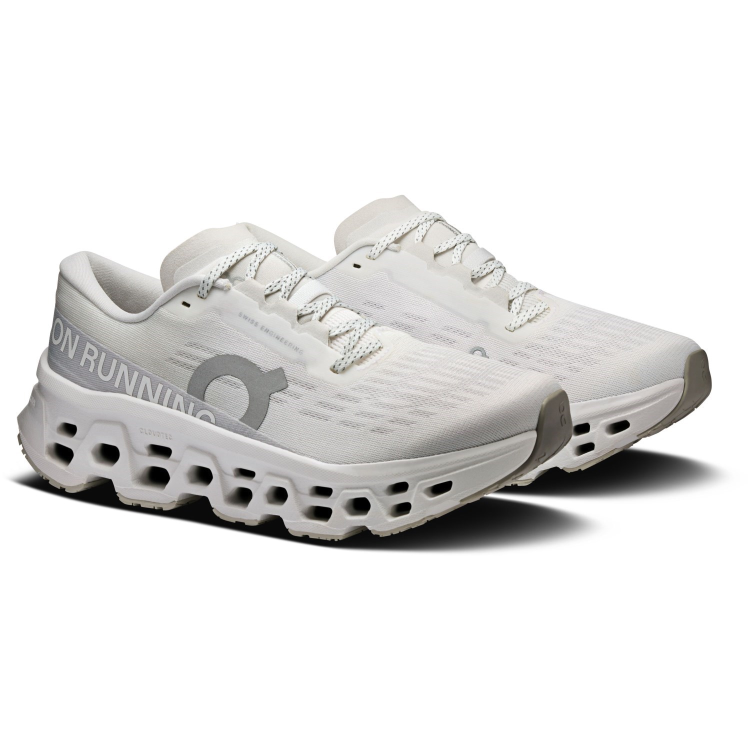 On Cloudmonster 3 - Womens Running Shoes - White/Wolf