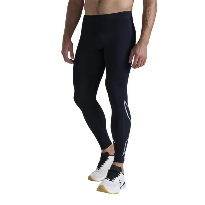 2XU Mens Compression Tights - Black/Silver - image 3