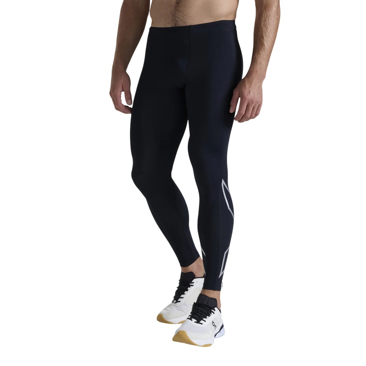 2XU Mens Compression Tights - Black/Silver - image 3