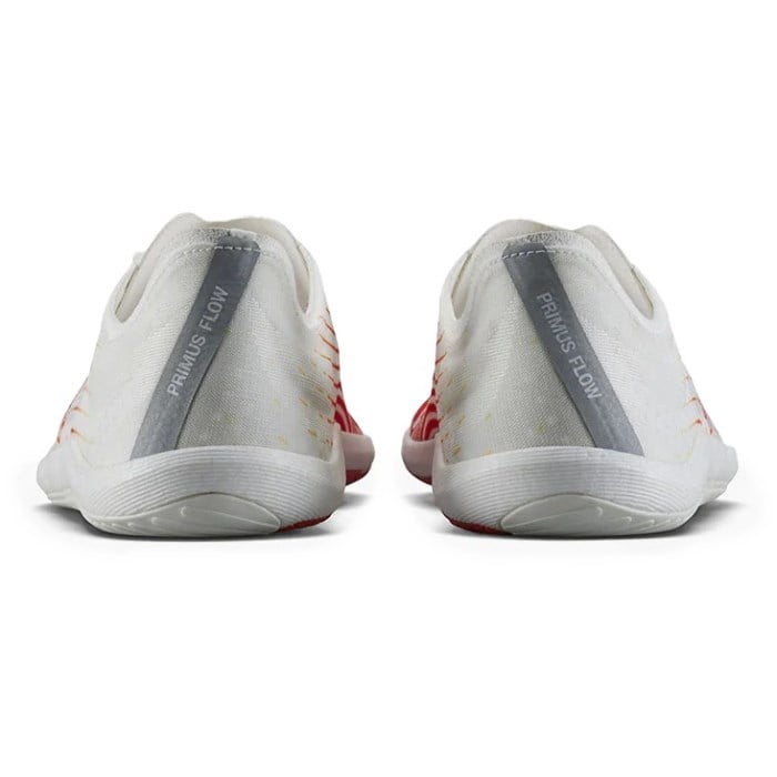 Vivobarefoot Primus Flow - Womens Running Shoes - Bright White/Neon Orange