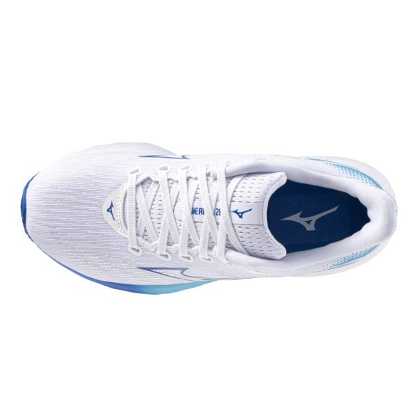 Mizuno Wave Rider 28 - Womens Running Shoes - White/Mugen Blue/River Blue