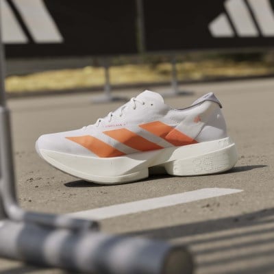 adidas Adizero Adios Pro 4 - Mens Racing Shoes - Cloud White/Lucid Orange/Lucid Red