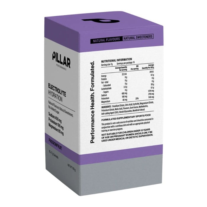 PILLAR Electrolyte Hydration 7g Sticks 15 Pack - Passionfruit - image 2