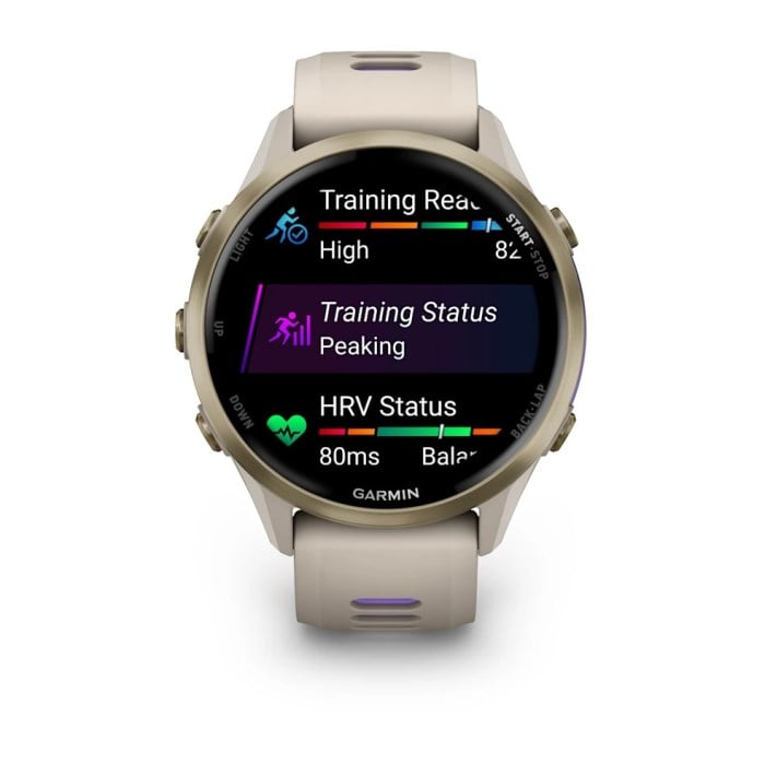 Garmin Forerunner 970 Premium GPS Running and Triathlon Smartwatch - French Grey/Indigo