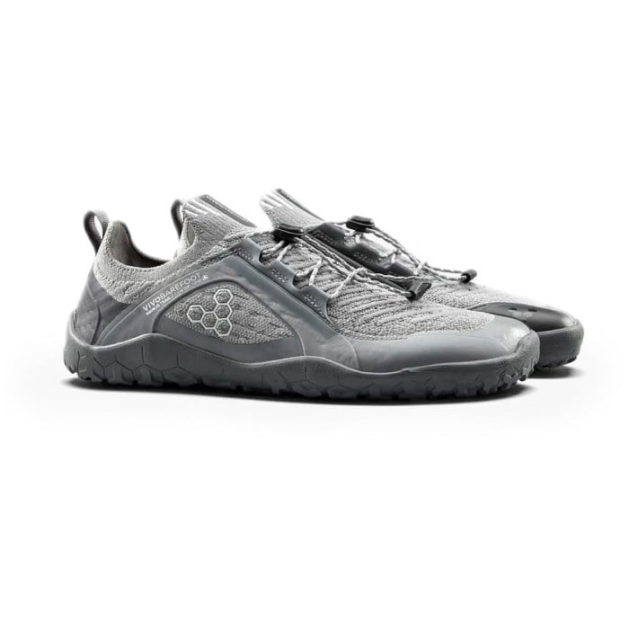 Vivobarefoot Primus Trail Knit FG - Womens Trail Running Shoes - Ultimate Grey/Storm Cloud