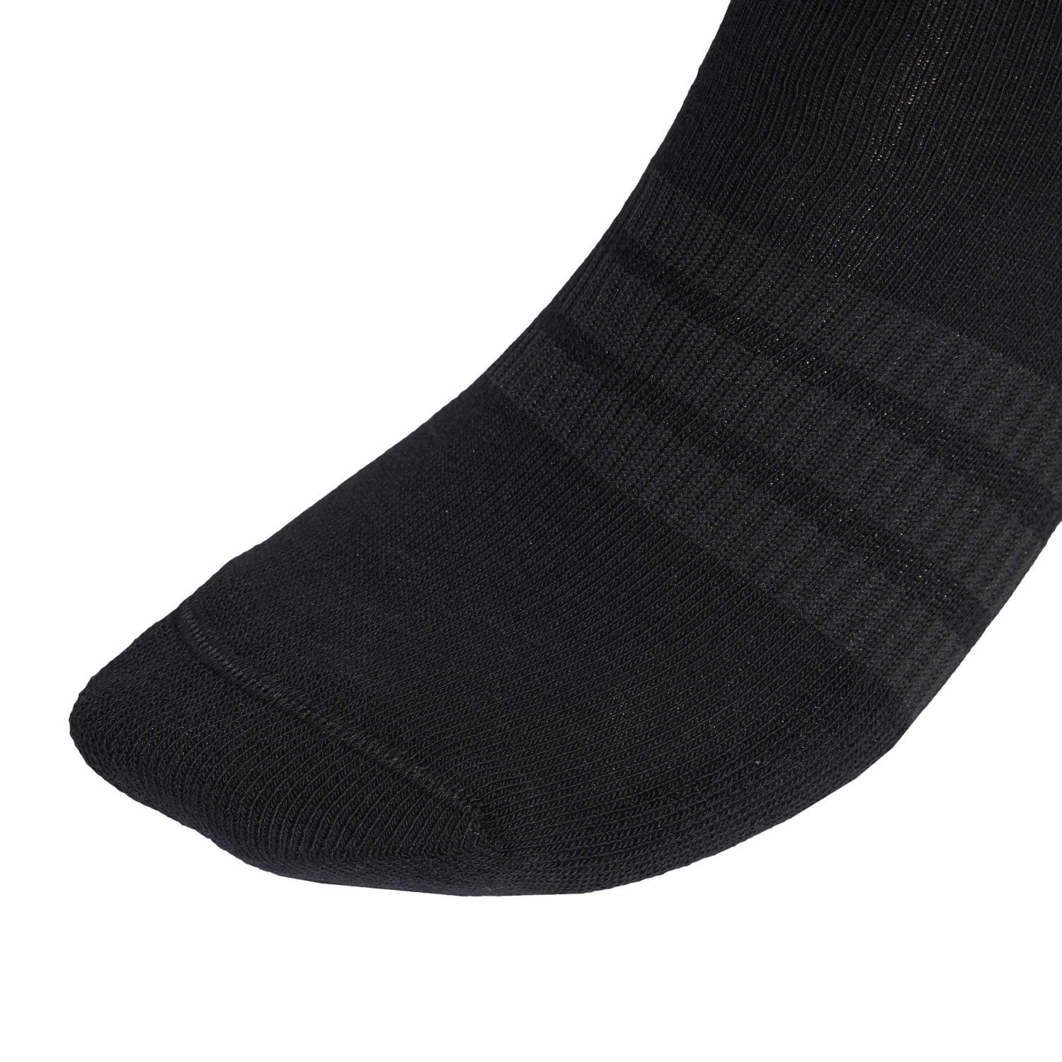 adidas Unisex Cushioned Crew Socks - 6 Pack - Black/Black/White - image 3