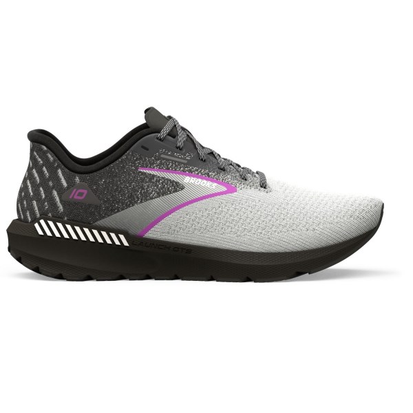 Brooks Launch GTS 10 - Womens Running Shoes - Black/White/Violet