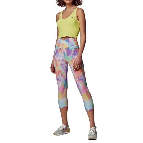 Running Bare Entice Womens Push Up Cropped Tank - Eln Yellow
