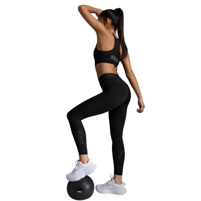 2XU Form Stash Hi-Rise Womens Compression Tights - Black/Black1