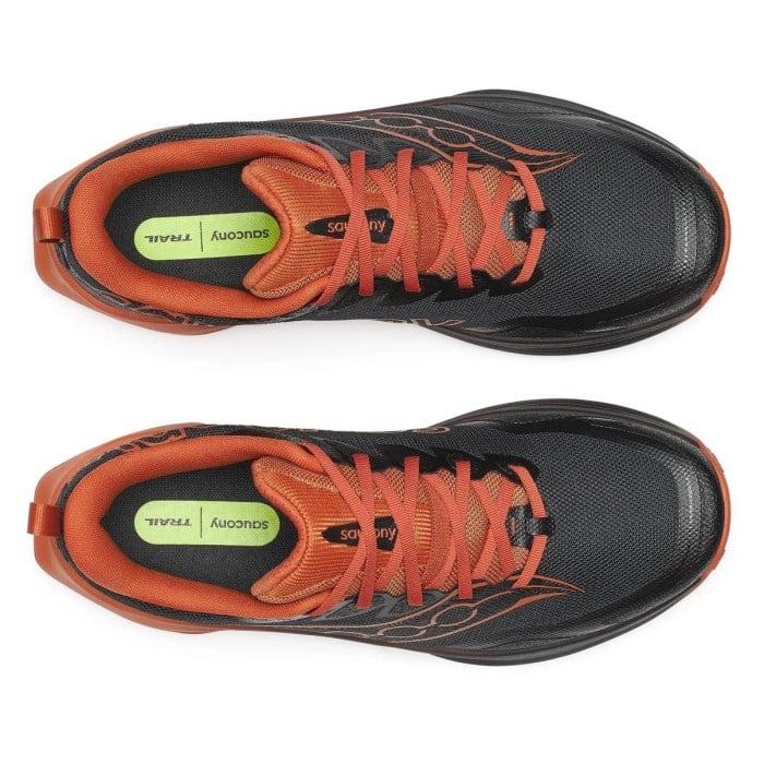 Saucony Peregrine 16 - Mens Trail Running Shoes - Black/Rust - image 5