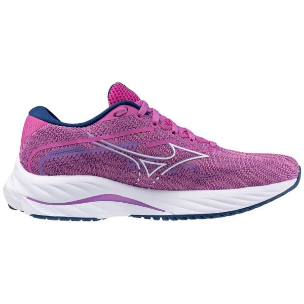 Mizuno Wave Rider 27 - Womens Running Shoes - Rosebud/White/Navy Peony
