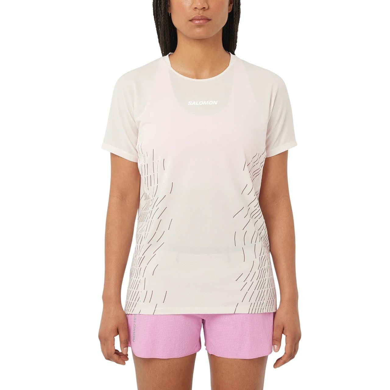 Salomon Sense Aero Womens Graphic T-Shirt - Whisper White