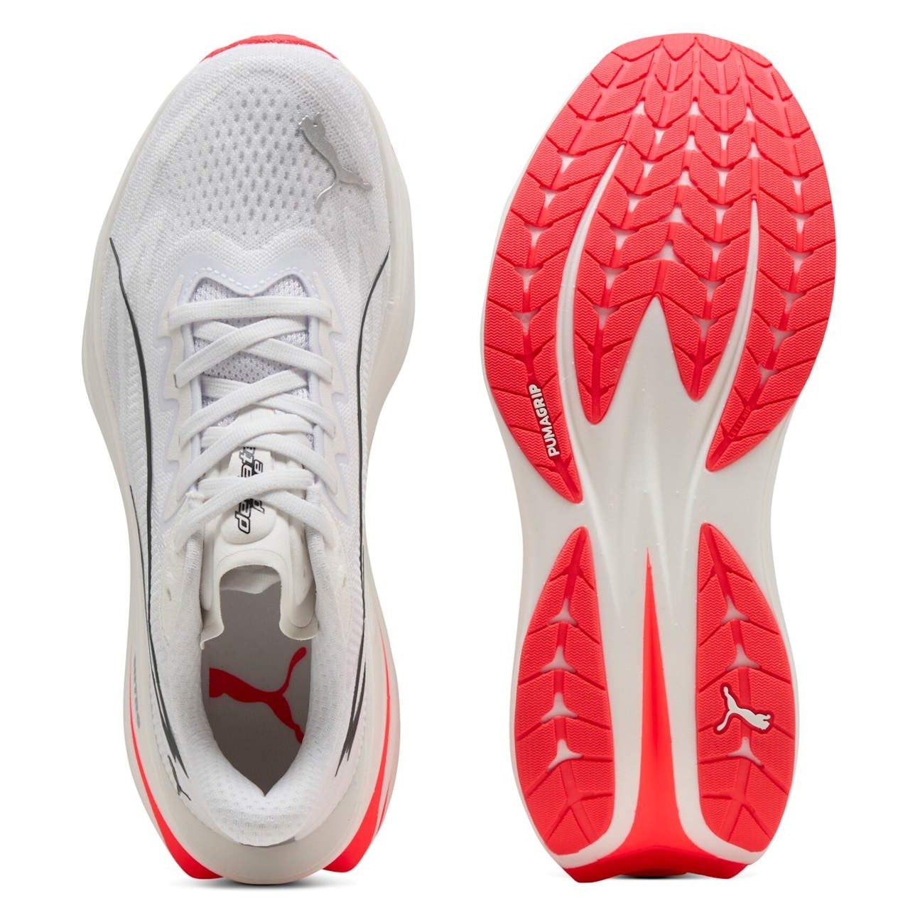 Puma Deviate Pure Nitro - Womens Running Shoes - White/Ultra Red - image 3