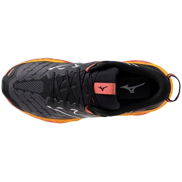 Mizuno Wave Mujin 10 - Womens Trail Running Shoes - Black/White/Hot Coral