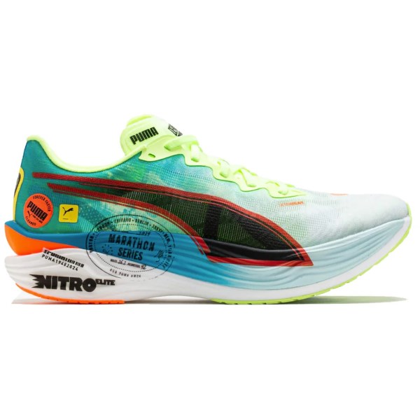 Puma Deviate Nitro Elite 3 - Womens Running Shoes - Nitro Blue/Fizzy Apple