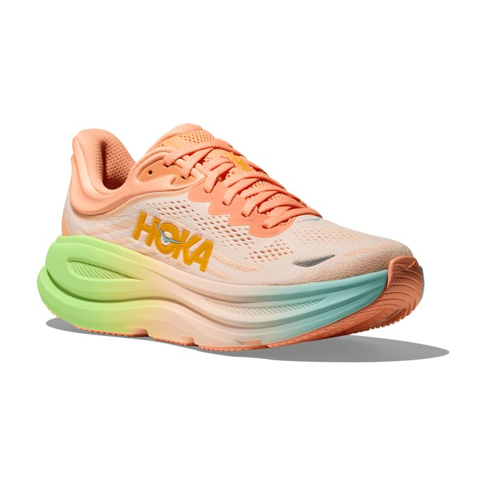 Hoka Bondi 9 - Womens Running Shoes - Frost/Pale Tangerine