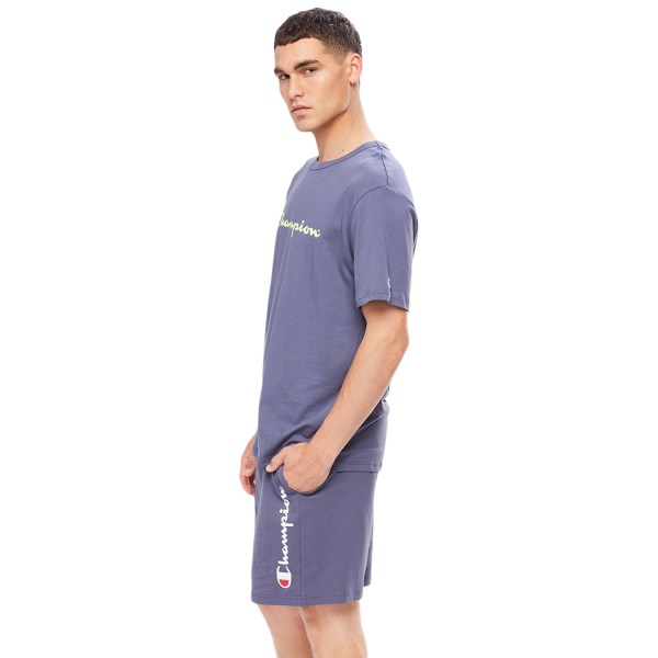 Champion Script Mens Short Sleeve T-Shirt - Grey Hound
