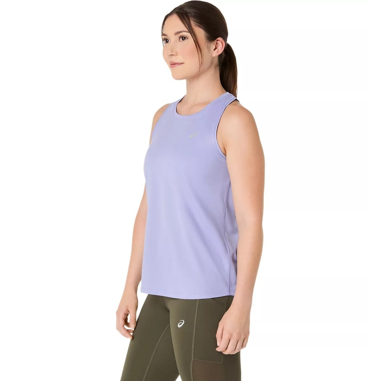Asics Silver Womens Running Tank Top - Bluebell