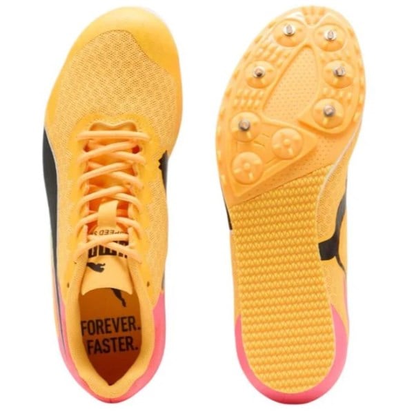 Puma evoSpeed Star 9 - Kids Track and Field Shoes - Sun Stream/Sunset Glow/Black