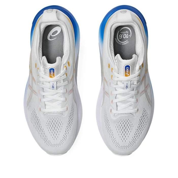 Asics Gel Kayano 31 - Mens Running Shoes - White/Breeze