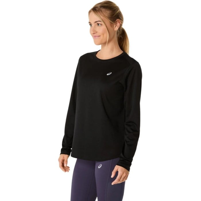 Asics Silver Womens Long Sleeve Running Top - Performance Black
