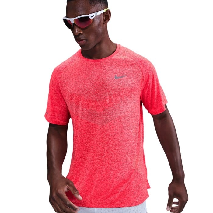 Nike Dri-FIT Stride ADV Running T-Shirt - Mens - Bright Crimson/Heather/Reflective Silver