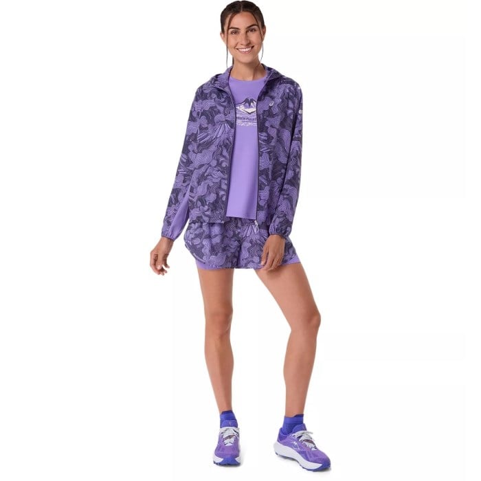 Asics FujiTrail Womens Packable Running Jacket - Amethyst