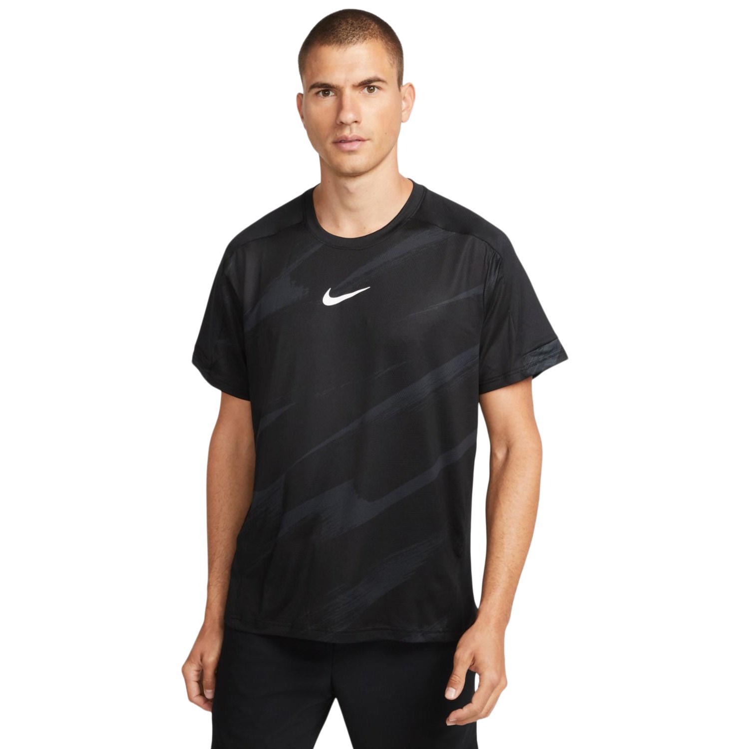 Nike Dri-Fit Sport Clash Mens T-Shirt - Black/Anthracite/White