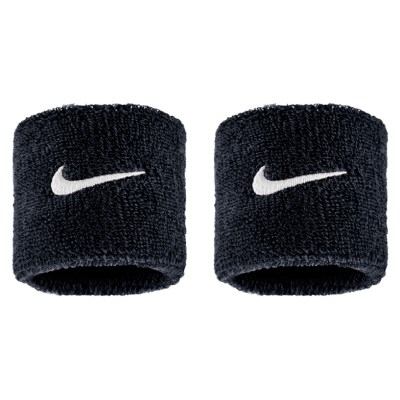 Nike Swoosh Wristbands - 2 Pack - Black/White