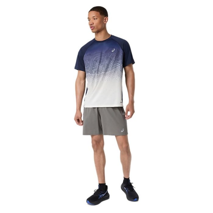 Asics Road 7 Inch Mens Shorts - Truffle Grey - image 5