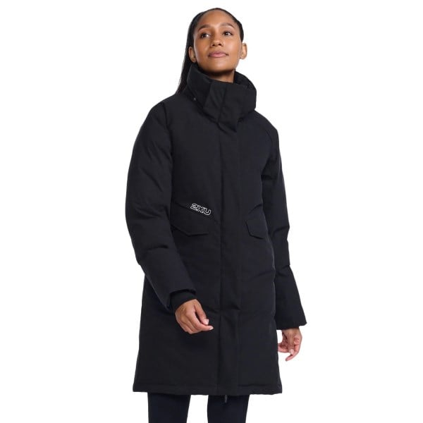 2XU Commute Womens Longline Insulation Jacket - Black/Black