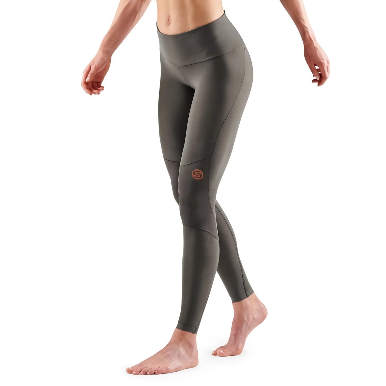 Skins Series-5 Womens Recovery Compression Long Tights - Charcoal