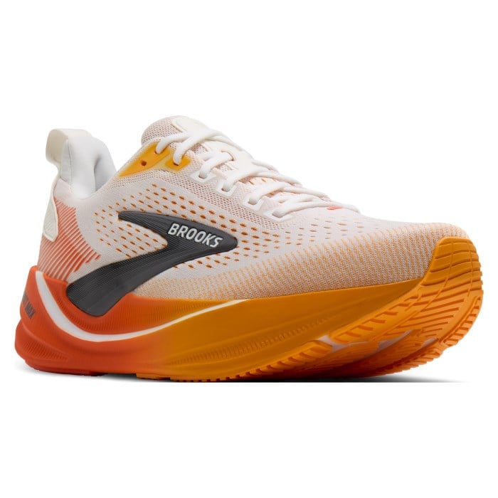 Brooks Ghost Max 4 - Mens Running Shoes - White/Orange/Red - image 2
