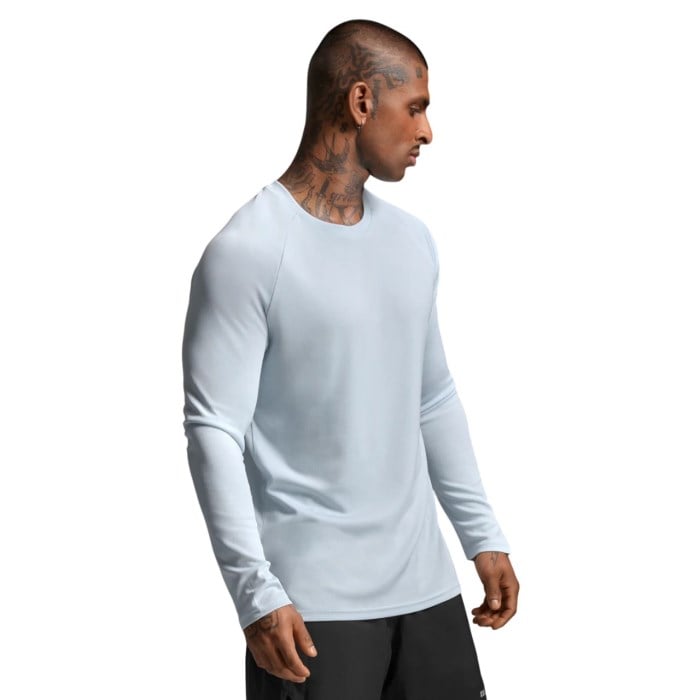 2XU Mens Aero Long Sleeve Top - Moonstone/Black Reflective