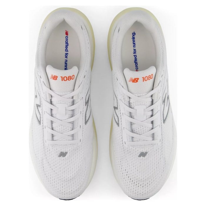 New Balance 1080v15 - Mens Running Shoes - White/Neo Flame - image 3