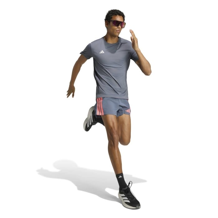 adidas Adizero Essentials Mens Running T-Shirt - Onix - image 3